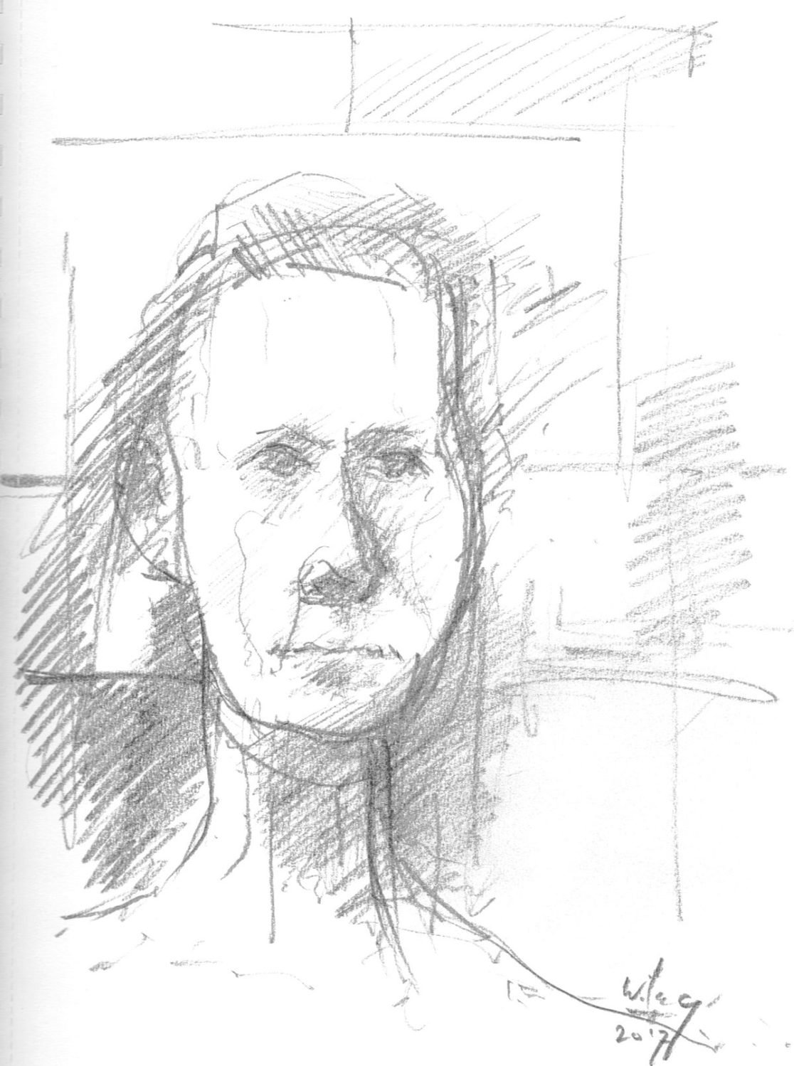 Drawing Wilag Kater pencil on paper w297xh210mm